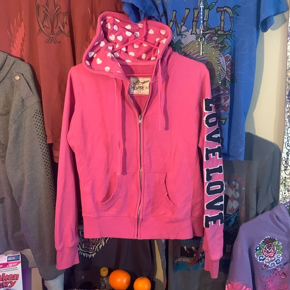 Vintage Pink Reflex LOVE | hoodie/zip up !